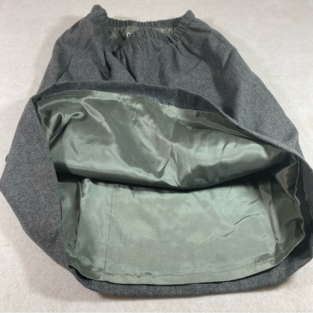 The Tog Shop Wool Skirt Full Elastic Waist Lined Sz 16 Gray A line Skirt… - Picture 4 of 9